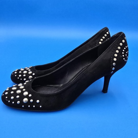 Stuart Weitzman Shoes - Stuart Weitzman Suede‎ Studded Heels Pumps Shoes Size 8M